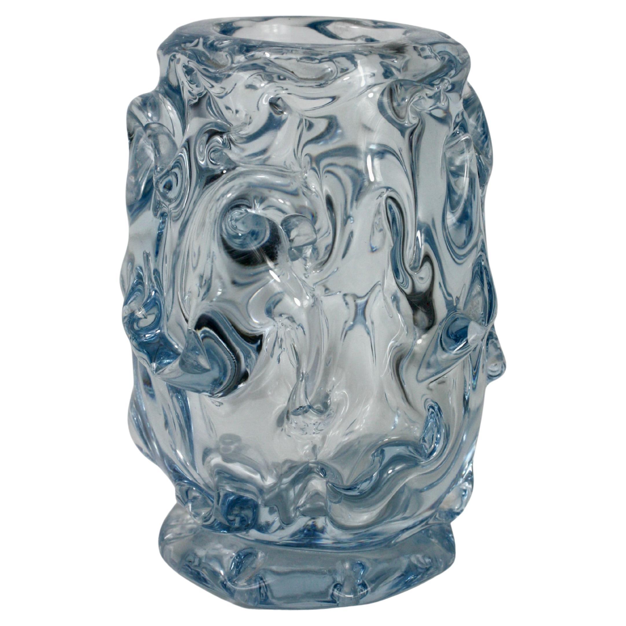 Börne Augustsson per Åseda Glasbruk, Svezia, Vaso, Azzurro, 1940-1950 ca.
