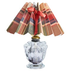 Börne Augustsson, Table Lamp, Glass, Brass, Fabric, Sweden, 1940s