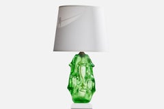 Börne Augustsson, Table Lamp, Glass, Brass, Sweden, 1940s