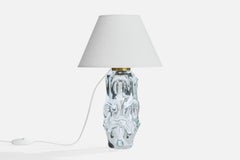 Börne Augustsson, Lampada da tavolo, vetro, ottone, Svezia, anni '40