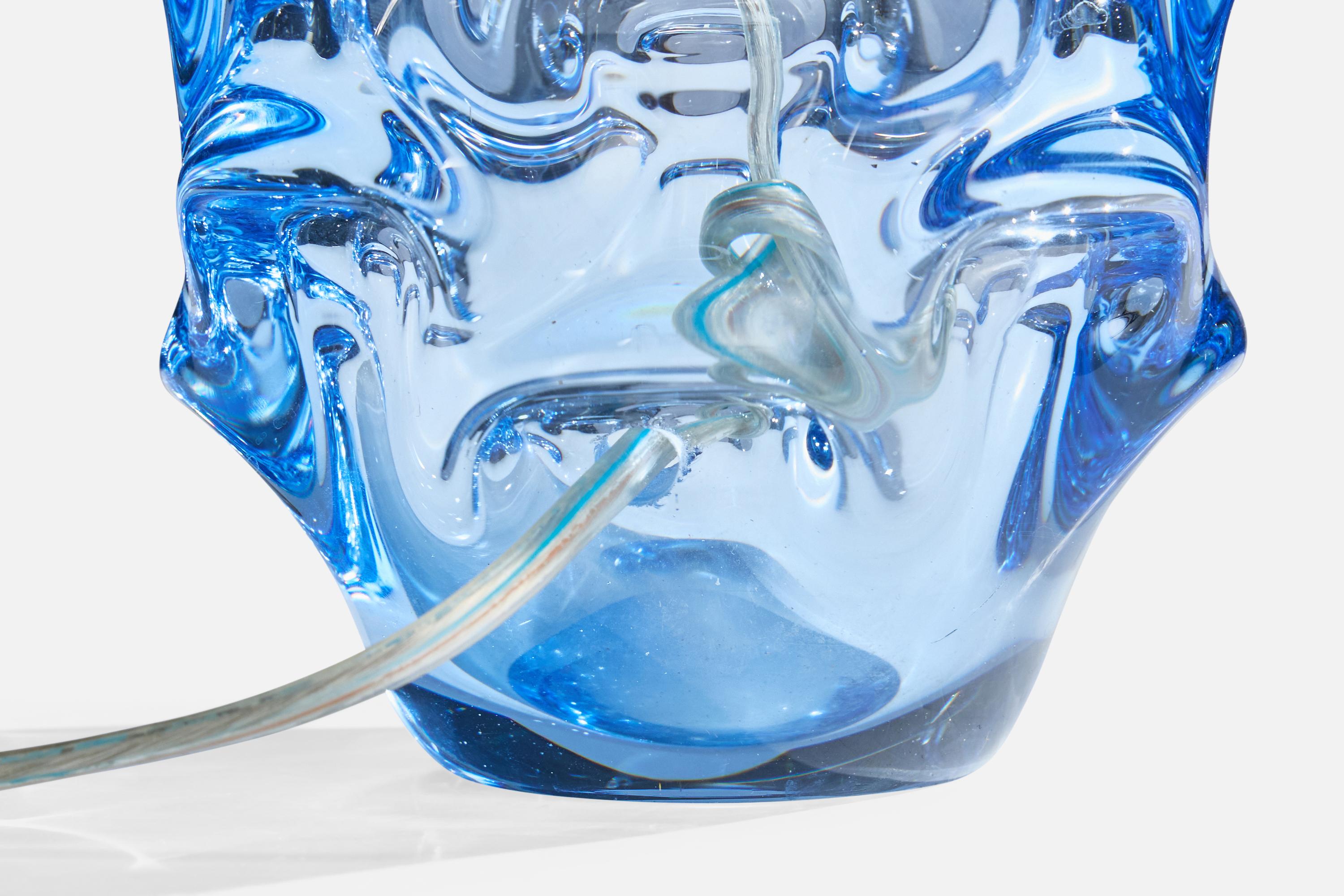 Börne Augustsson, lampe de table, verre, laiton, Suède, années 1940 en vente 1