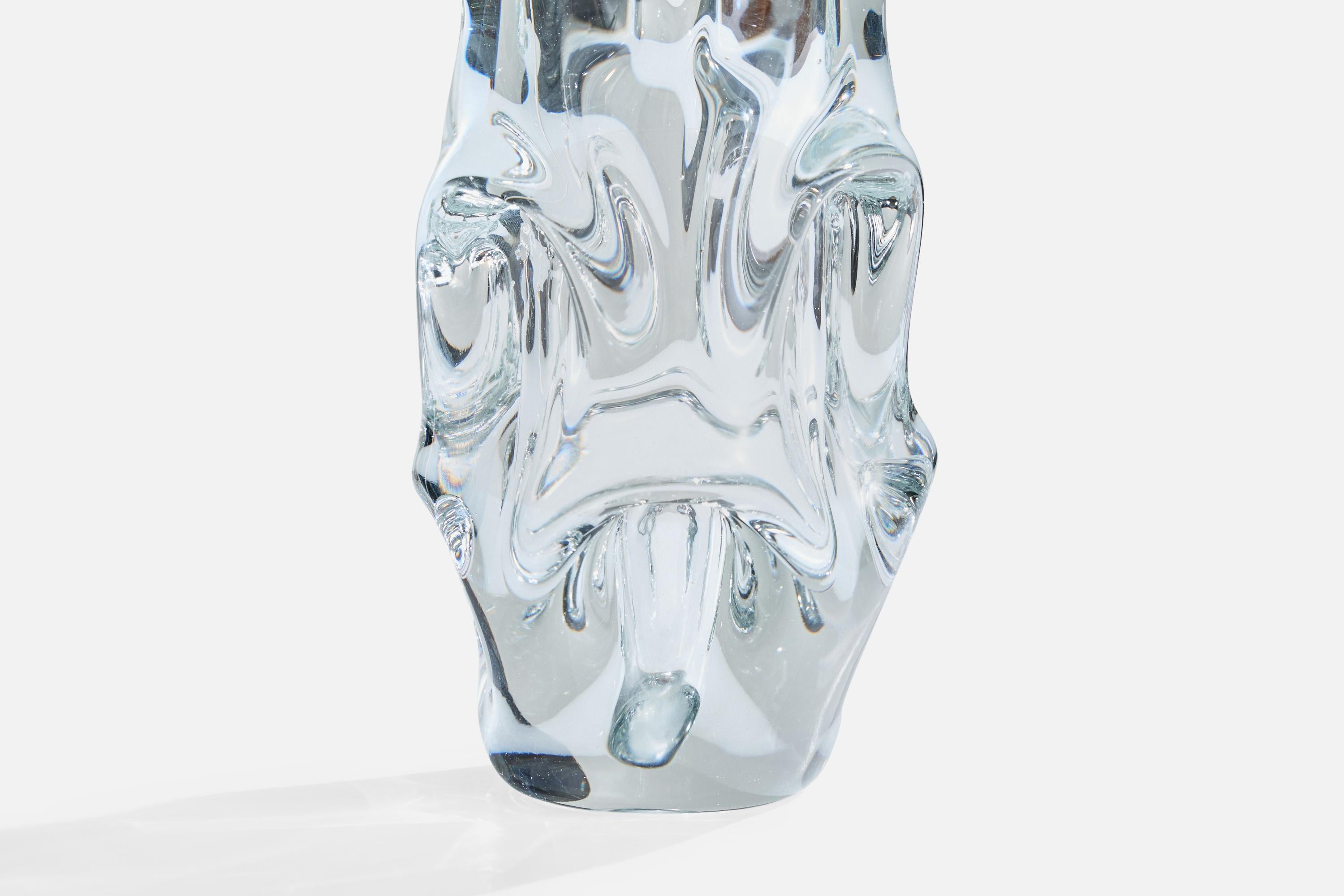 Börne Augustsson, lampe de table, verre, laiton, Suède, années 1940 en vente 2