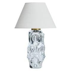 Börne Augustsson, lampe de table, verre, laiton, Suède, années 1940