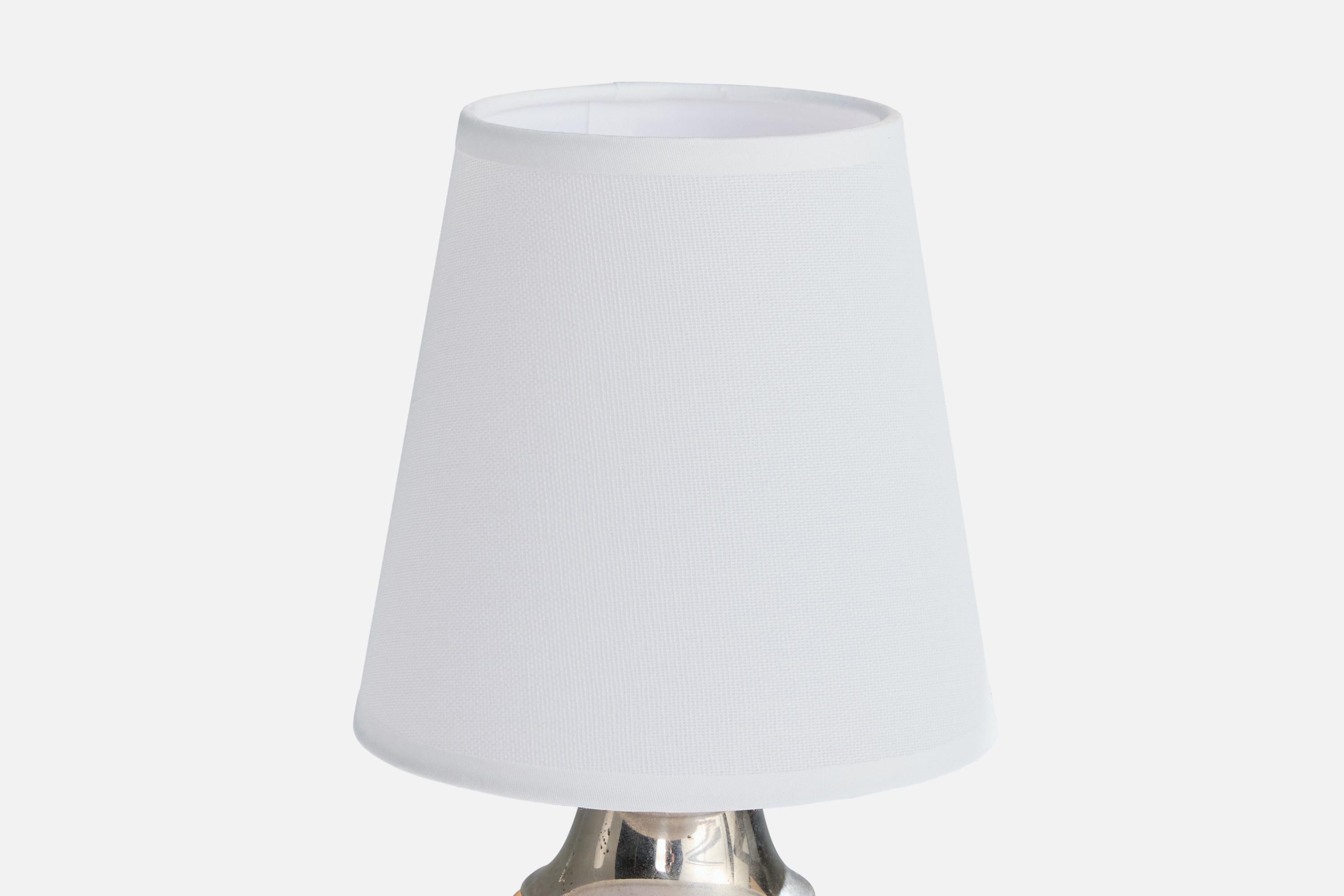 Métal Börne Augustsson, lampes de table, verre, métal, Suède, années 1940 en vente