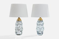 Börne Augustsson, Table Lamps, Glass, Sweden, 1940s