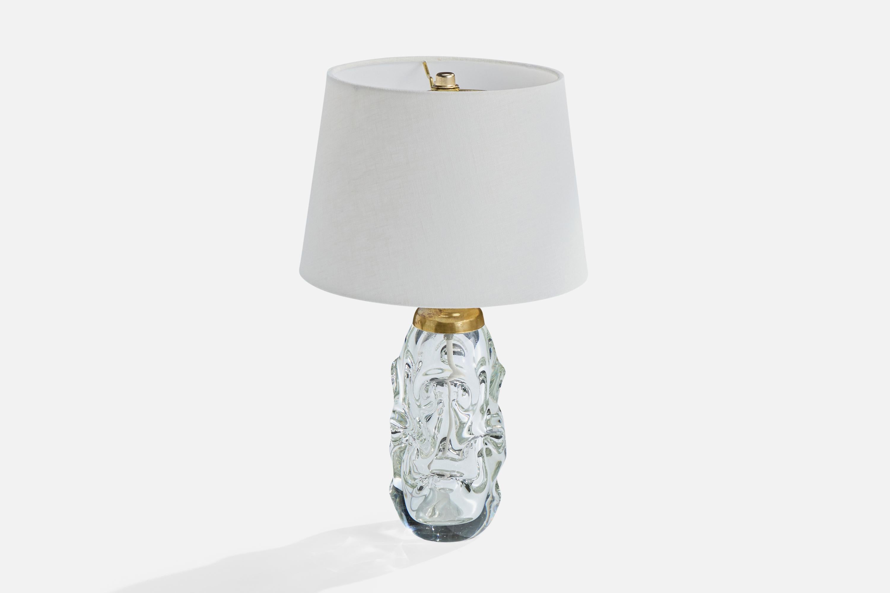 Suédois Börne Augustsson, lampes de table, verre, Suède, années 1940 en vente