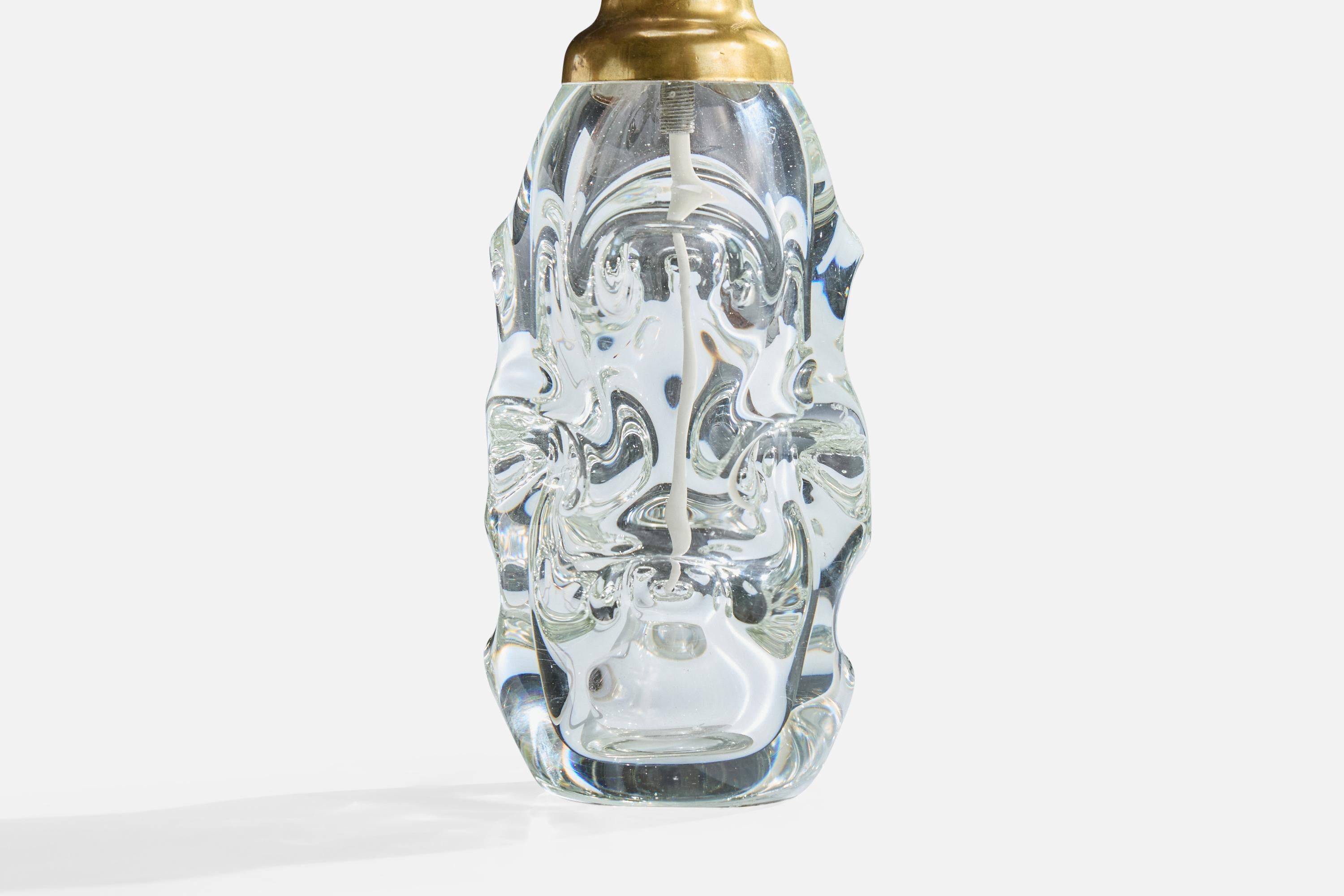 Börne Augustsson, lampes de table, verre, Suède, années 1940 Bon état - En vente à High Point, NC