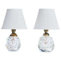 Börne Augustsson, Tischlampen, Glas, Schweden, 1940er Jahre