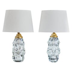 Börne Augustsson, Table Lamps, Glass, Sweden, 1940s