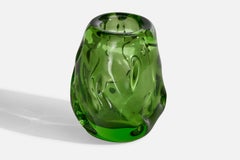 Börne Augustsson, Vase, Blown Glass, Sweden, 1940s