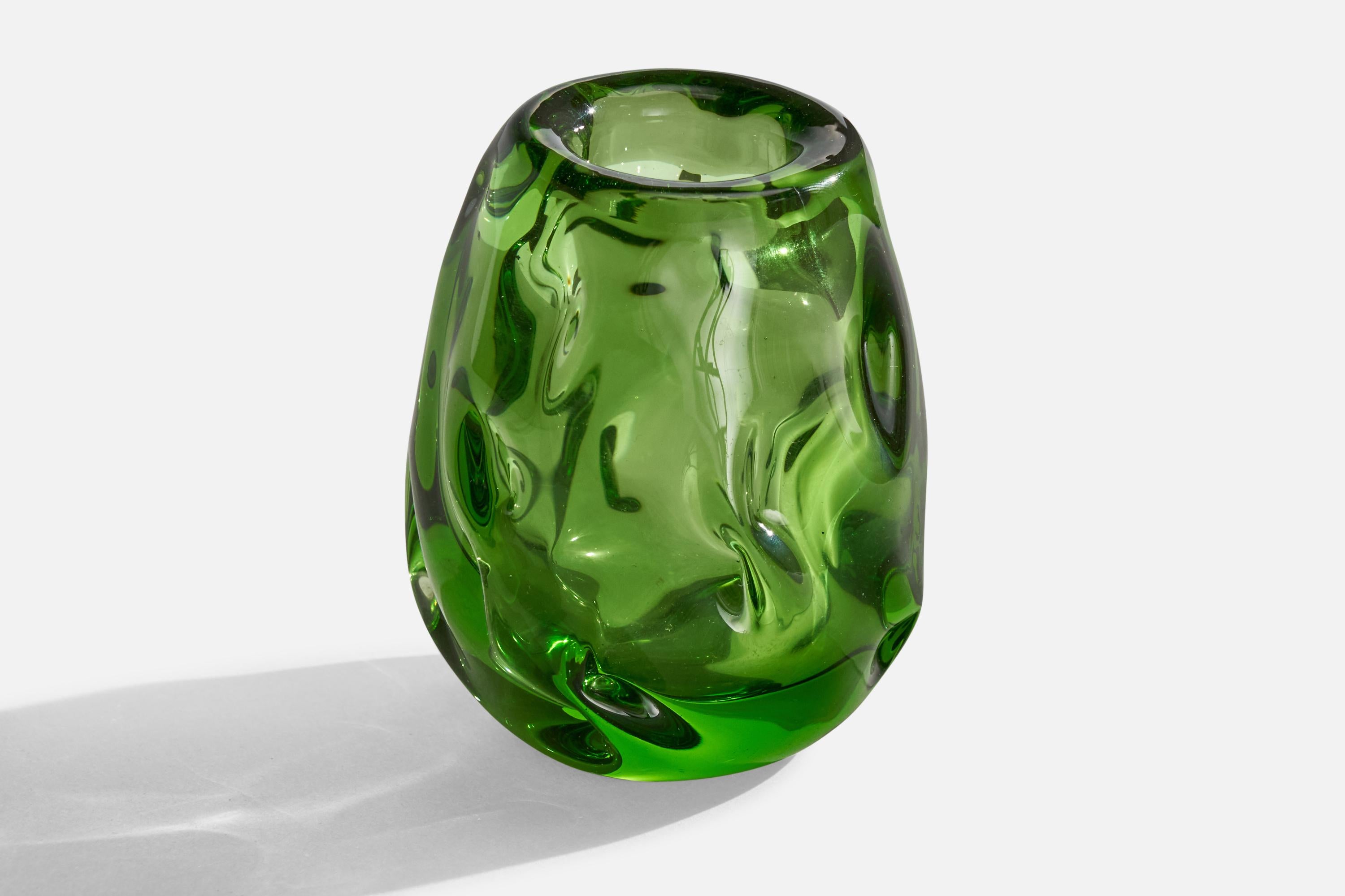 Scandinavo moderno Börne Augustsson, Vaso, vetro soffiato, Svezia, anni '40 in vendita
