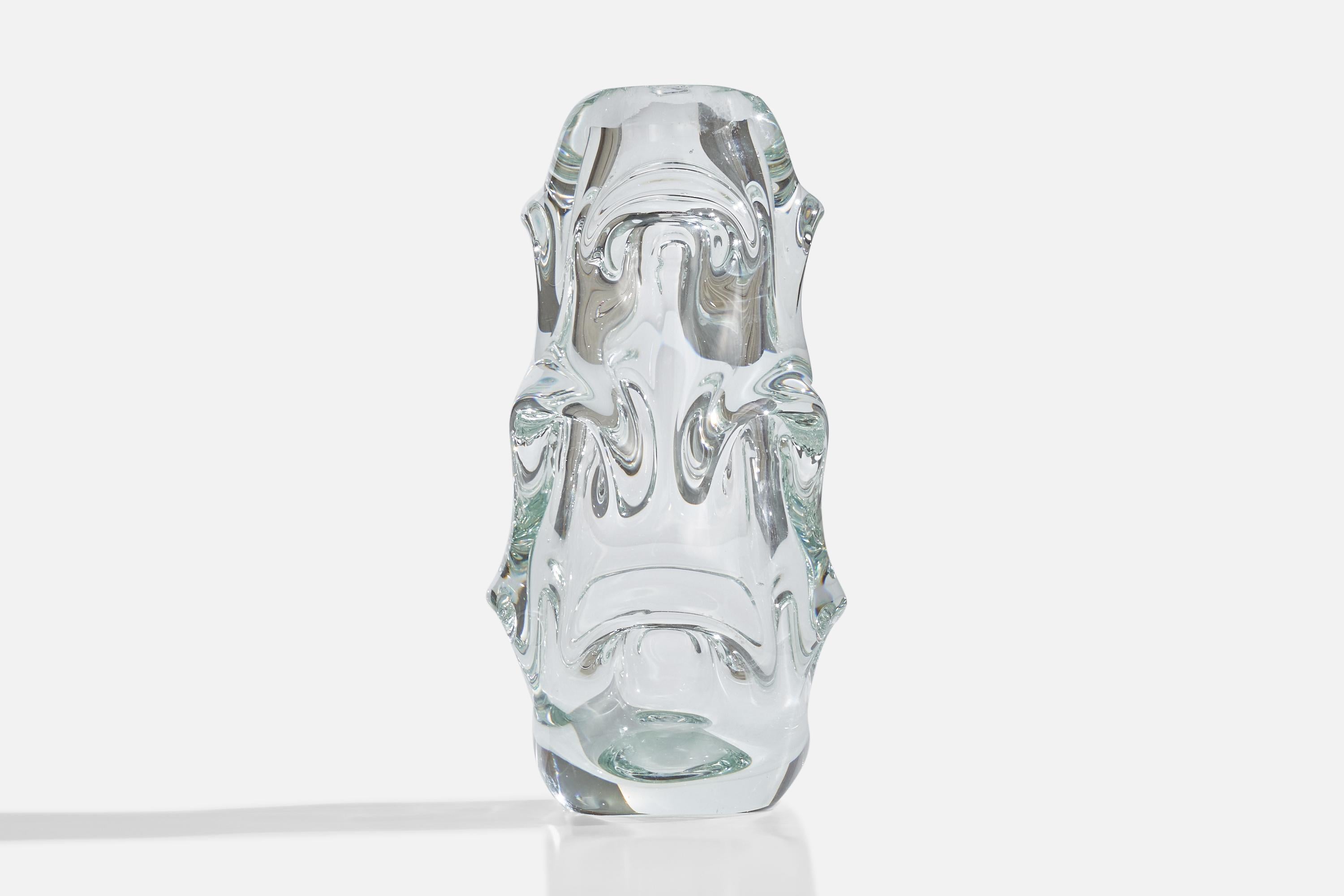 Börne Augustsson, Vase, geblasenes Glas, Schweden, 1940er Jahre (Schwedisch) im Angebot