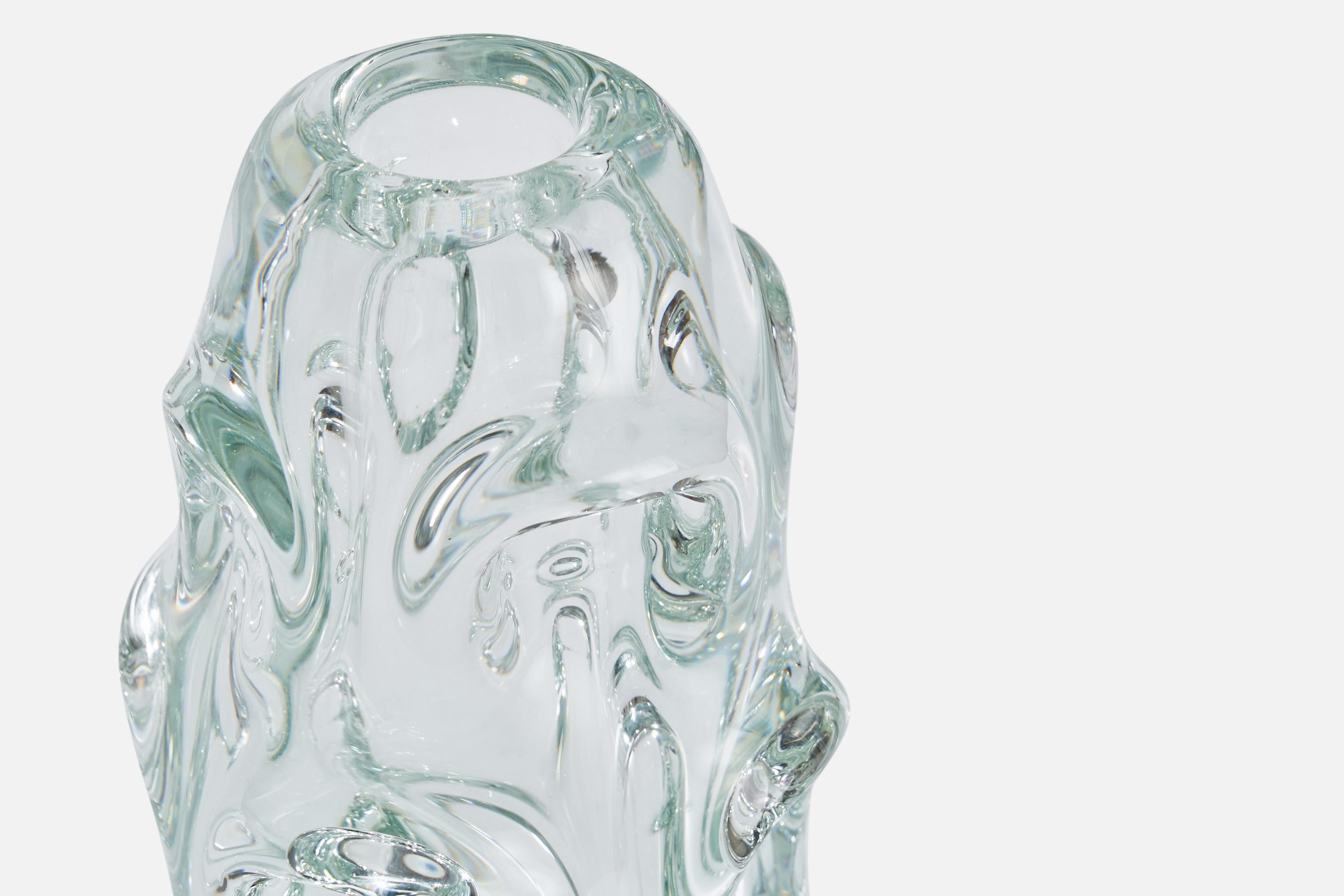 Börne Augustsson, Vase, geblasenes Glas, Schweden, 1940er Jahre im Zustand „Gut“ im Angebot in High Point, NC