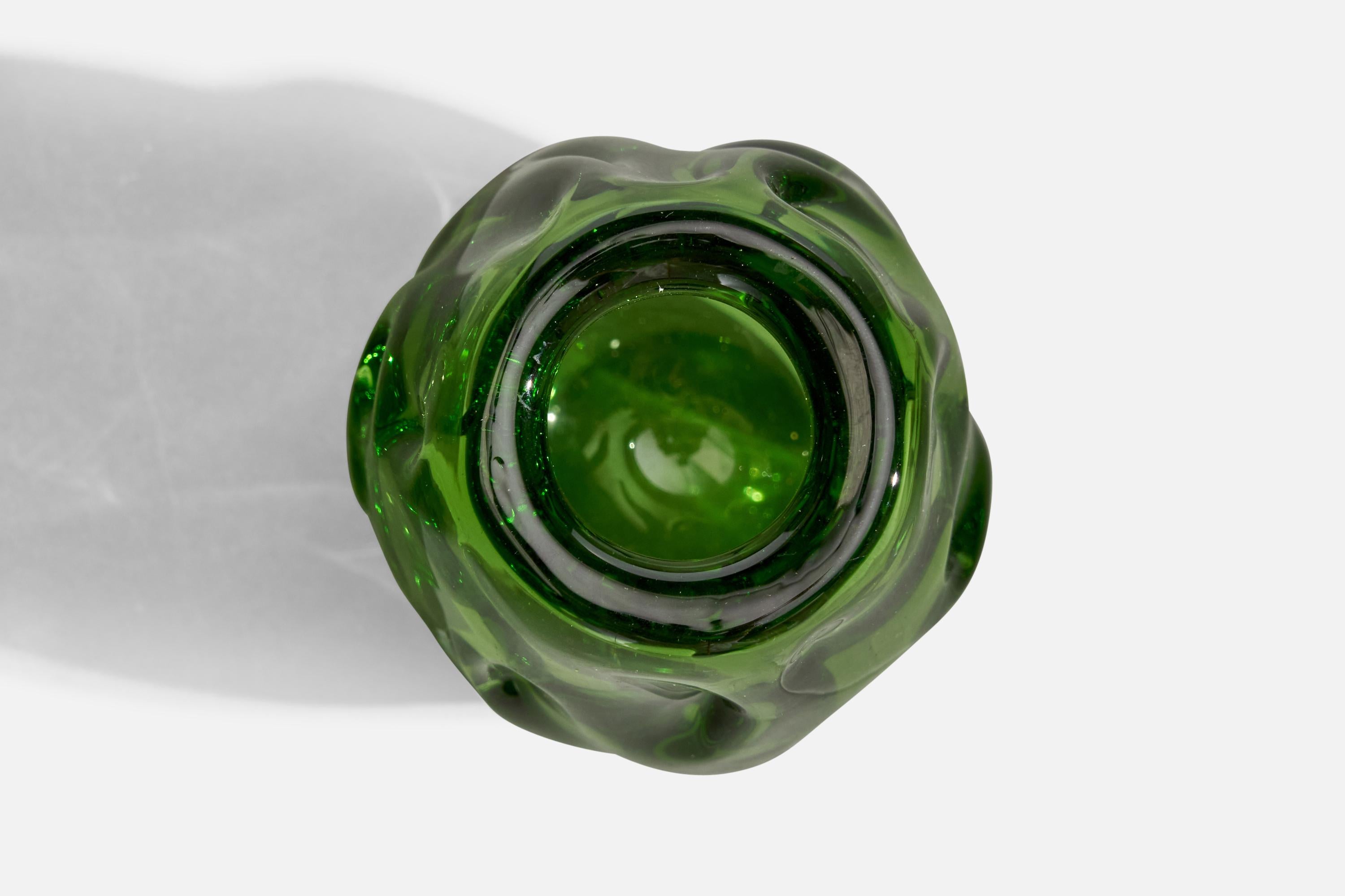 Metà XX secolo Börne Augustsson, Vaso, vetro soffiato, Svezia, anni '40 in vendita