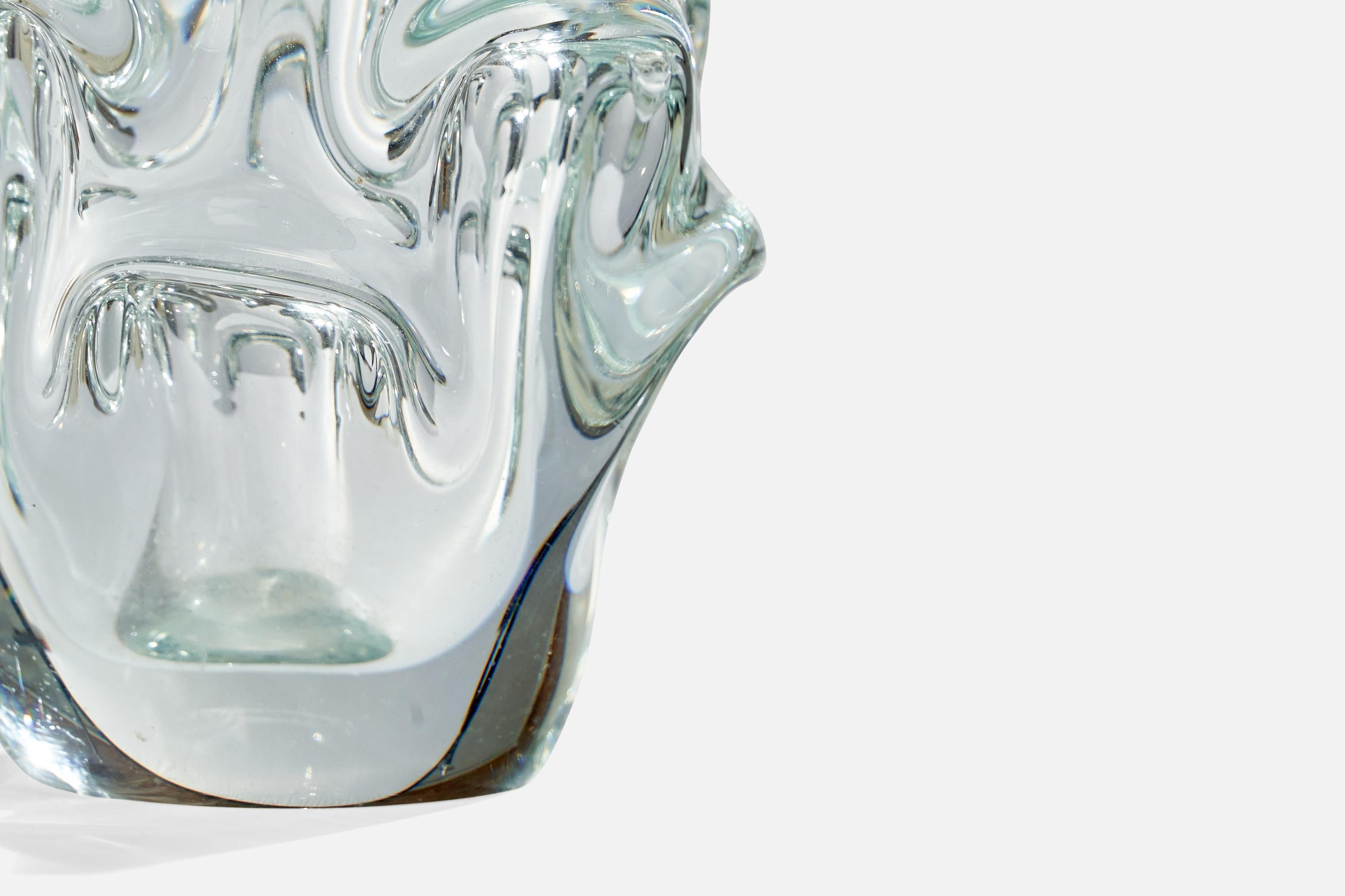 Börne Augustsson, Vase, Blown Glass, Sweden, 1940s For Sale 1