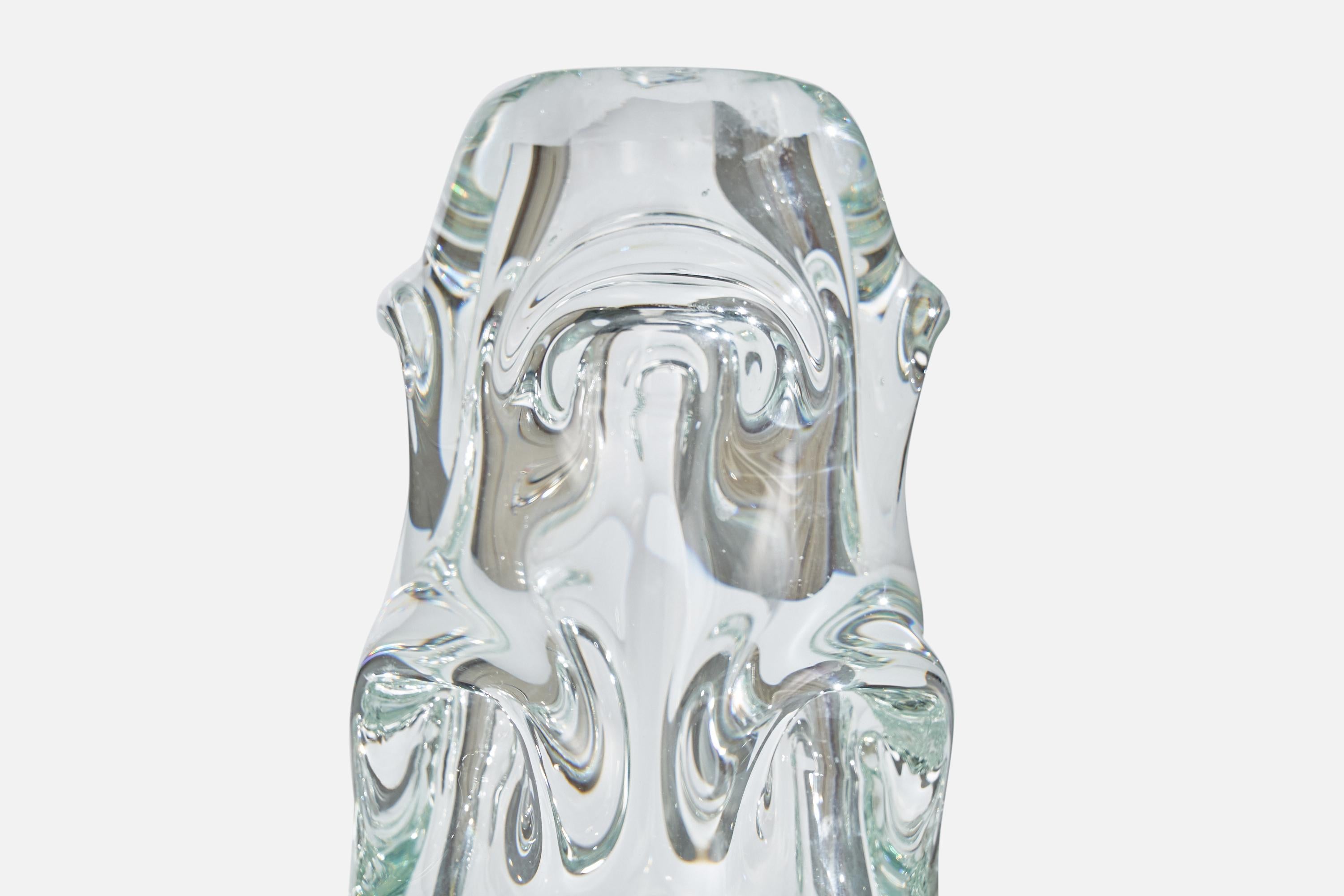 Börne Augustsson, Vase, geblasenes Glas, Schweden, 1940er Jahre (Geblasenes Glas) im Angebot
