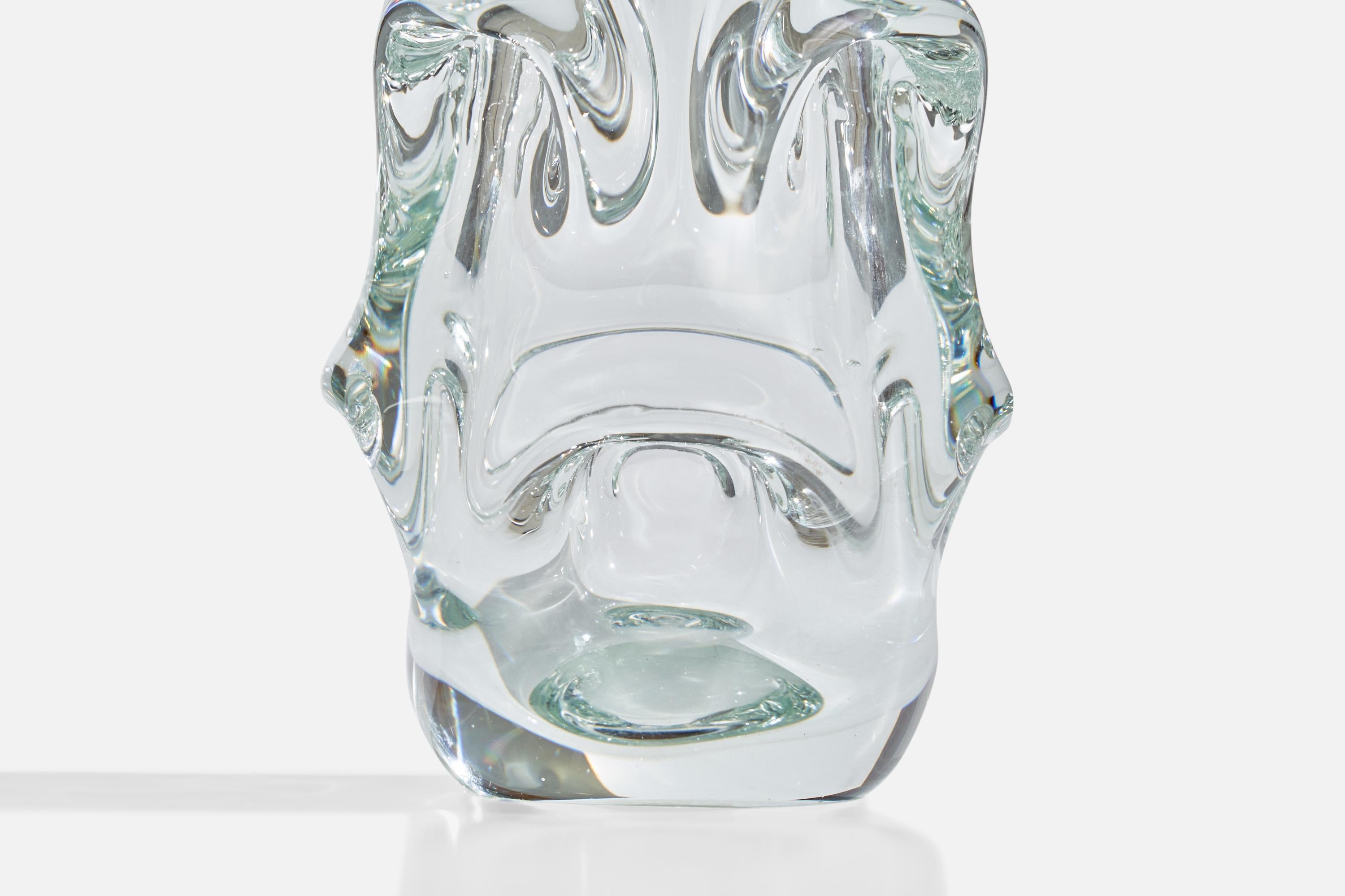 Börne Augustsson, Vase, geblasenes Glas, Schweden, 1940er Jahre im Angebot 1