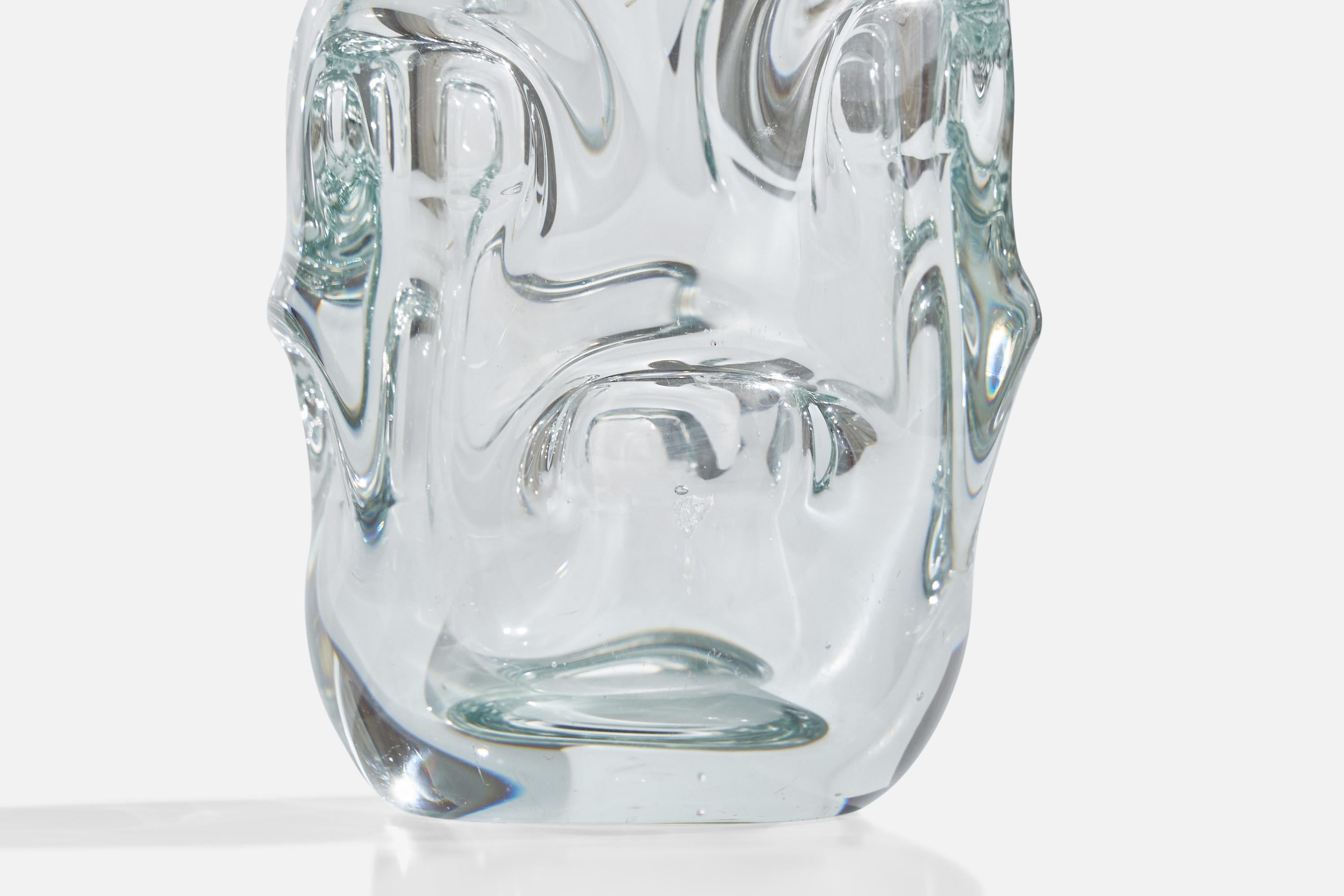 Börne Augustsson, vase, verre soufflé, Suède, années 1940 en vente 1