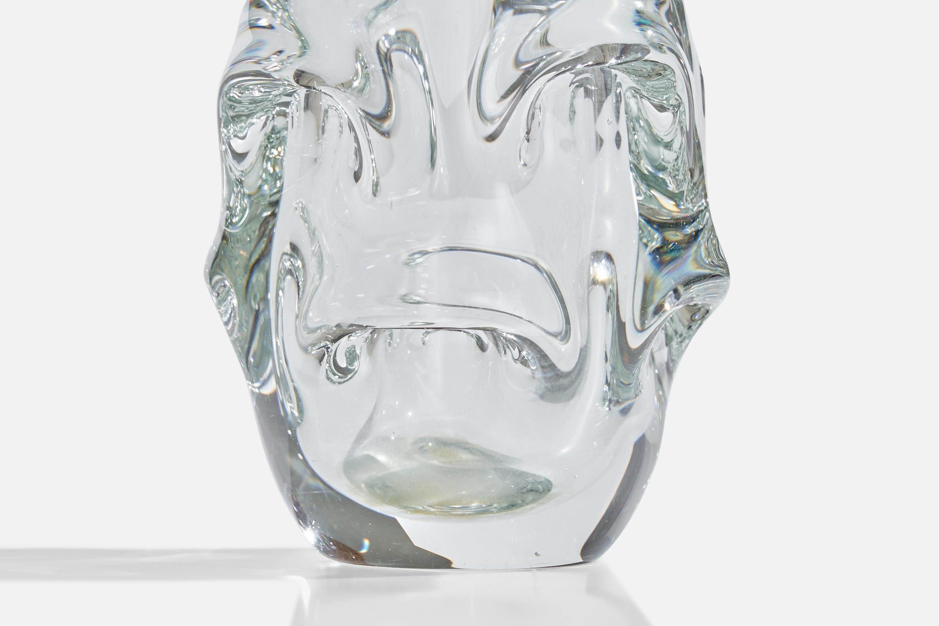 Börne Augustsson, vase, verre soufflé, Suède, années 1940 en vente 1