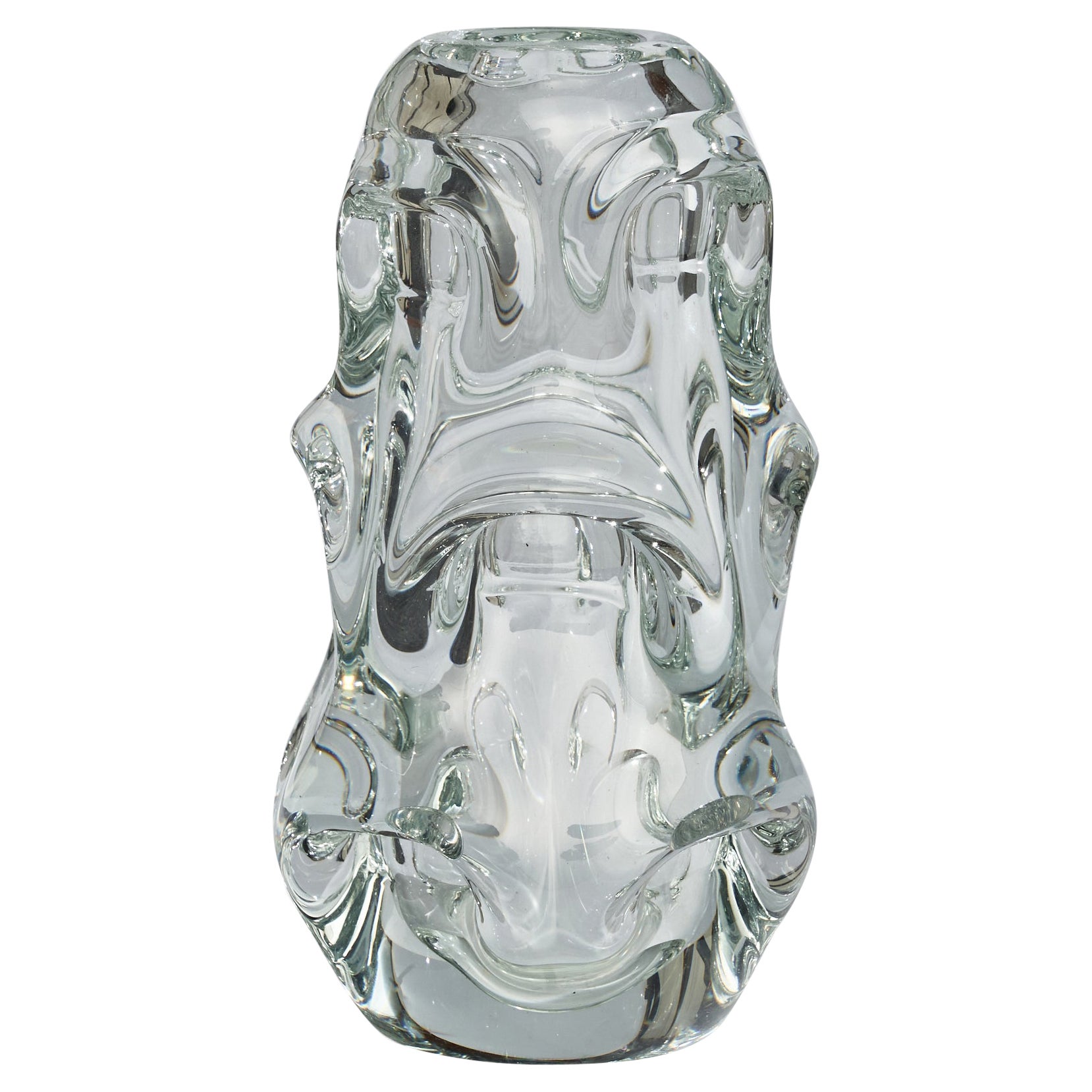 Börne Augustsson, vase, verre soufflé, Suède, années 1940