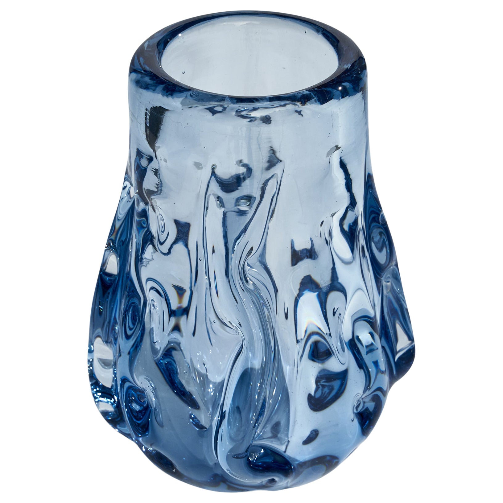 Börne Augustsson, vase, verre soufflé, Suède, années 1940