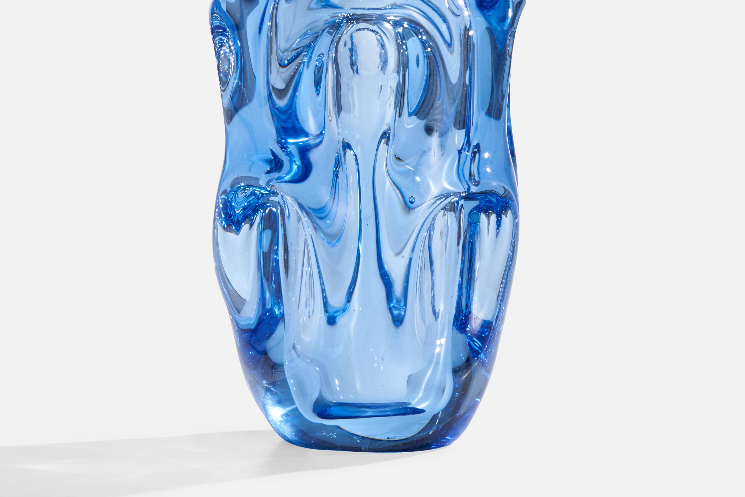 Scandinavian Modern Börne Augustsson, Vase, Glass, Sweden, 1940s For Sale