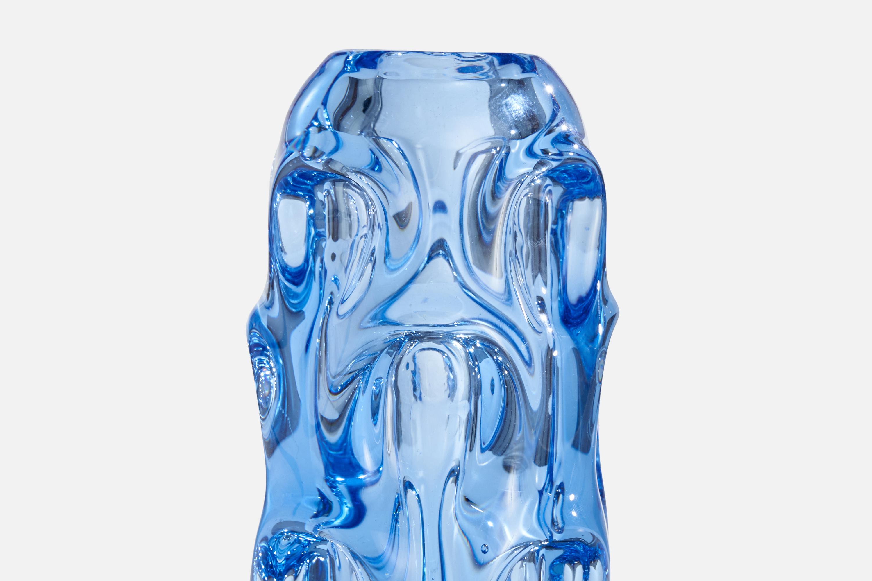 Börne Augustsson, Vase, Glass, Sweden, 1940s In Good Condition For Sale In High Point, NC