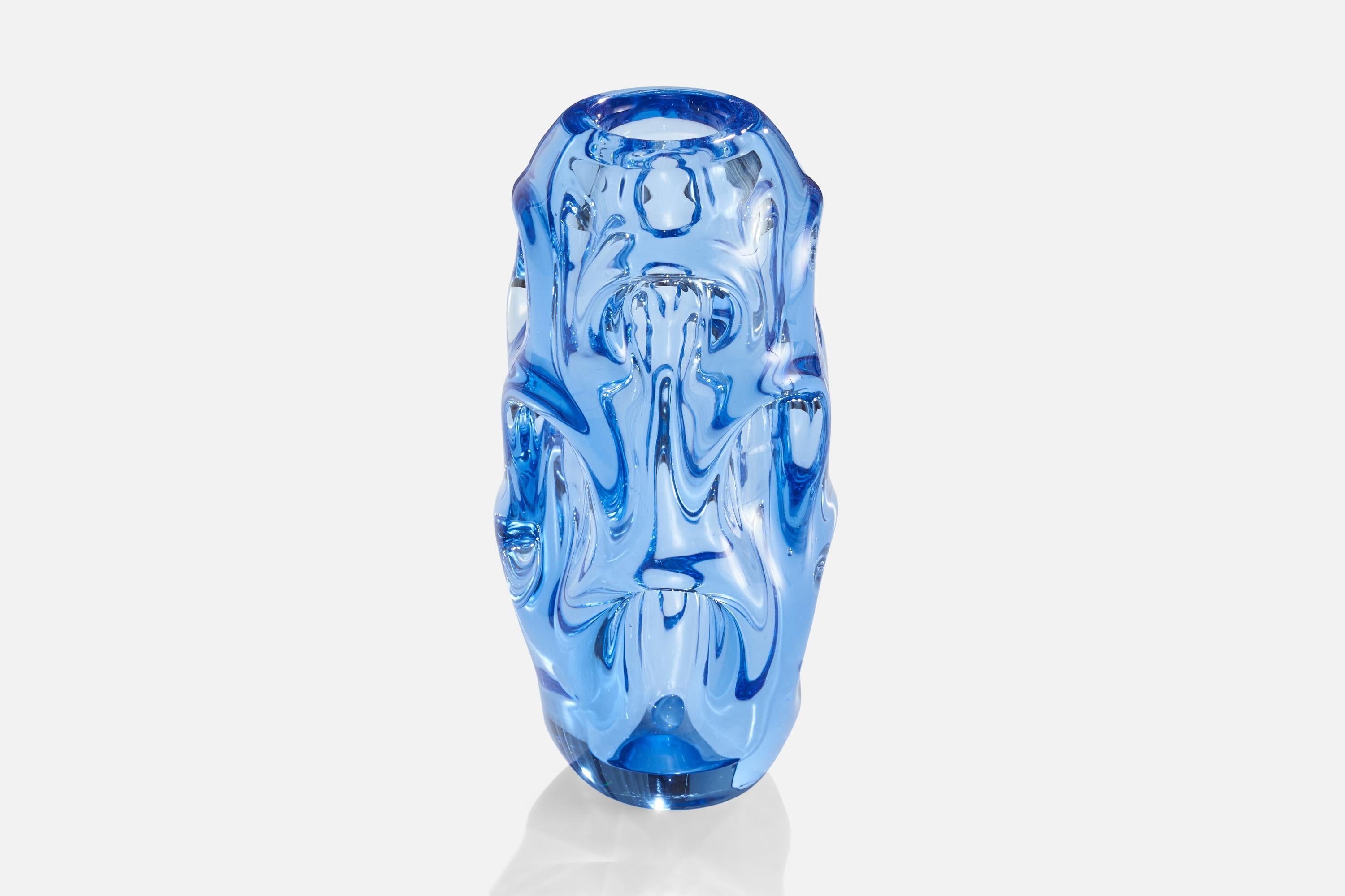 Mid-20th Century Börne Augustsson, Vase, Glass, Sweden, 1940s For Sale