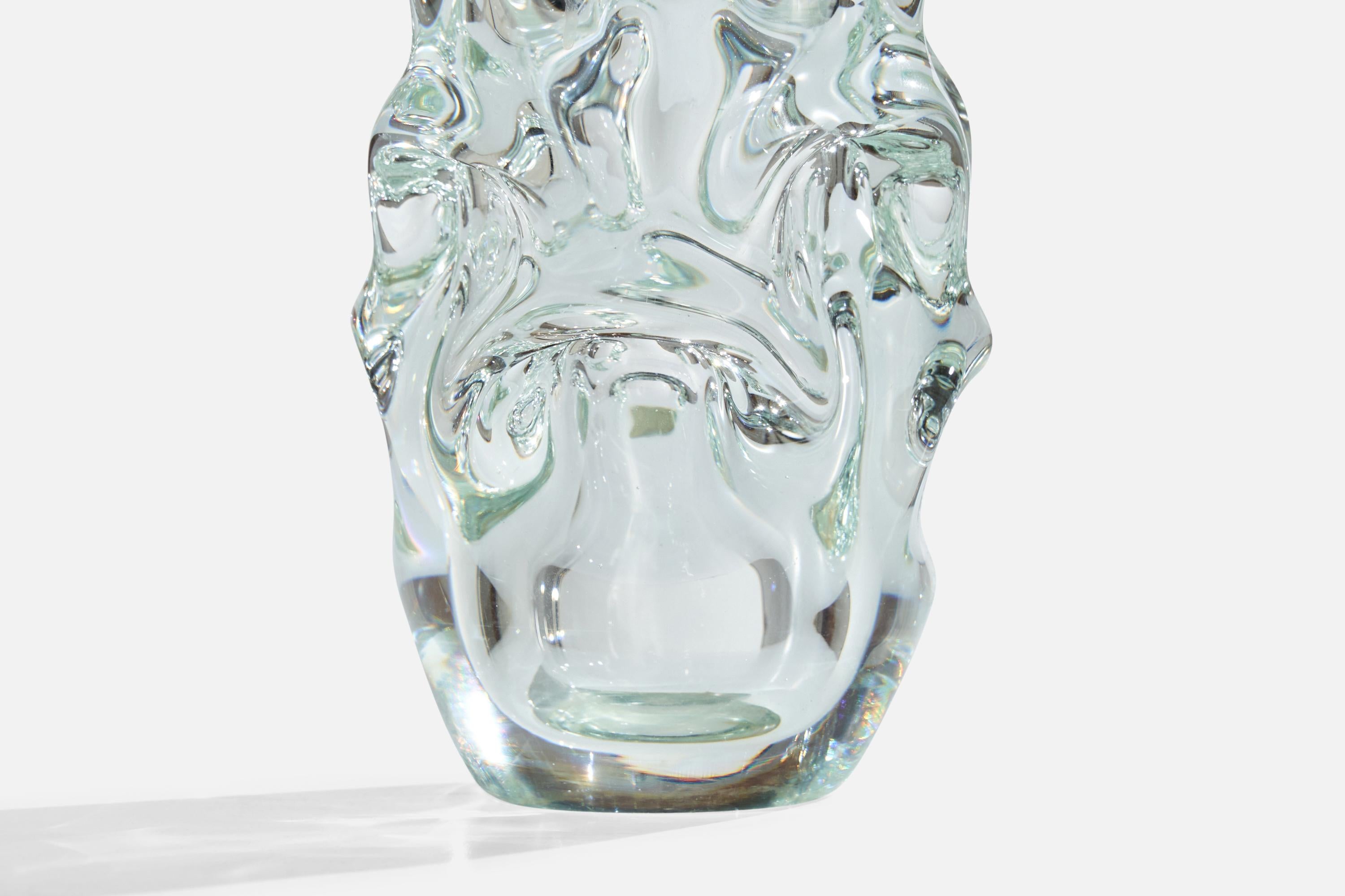 Metà XX secolo Börne Augustsson, Vaso, Vetro, Svezia, anni '40 in vendita