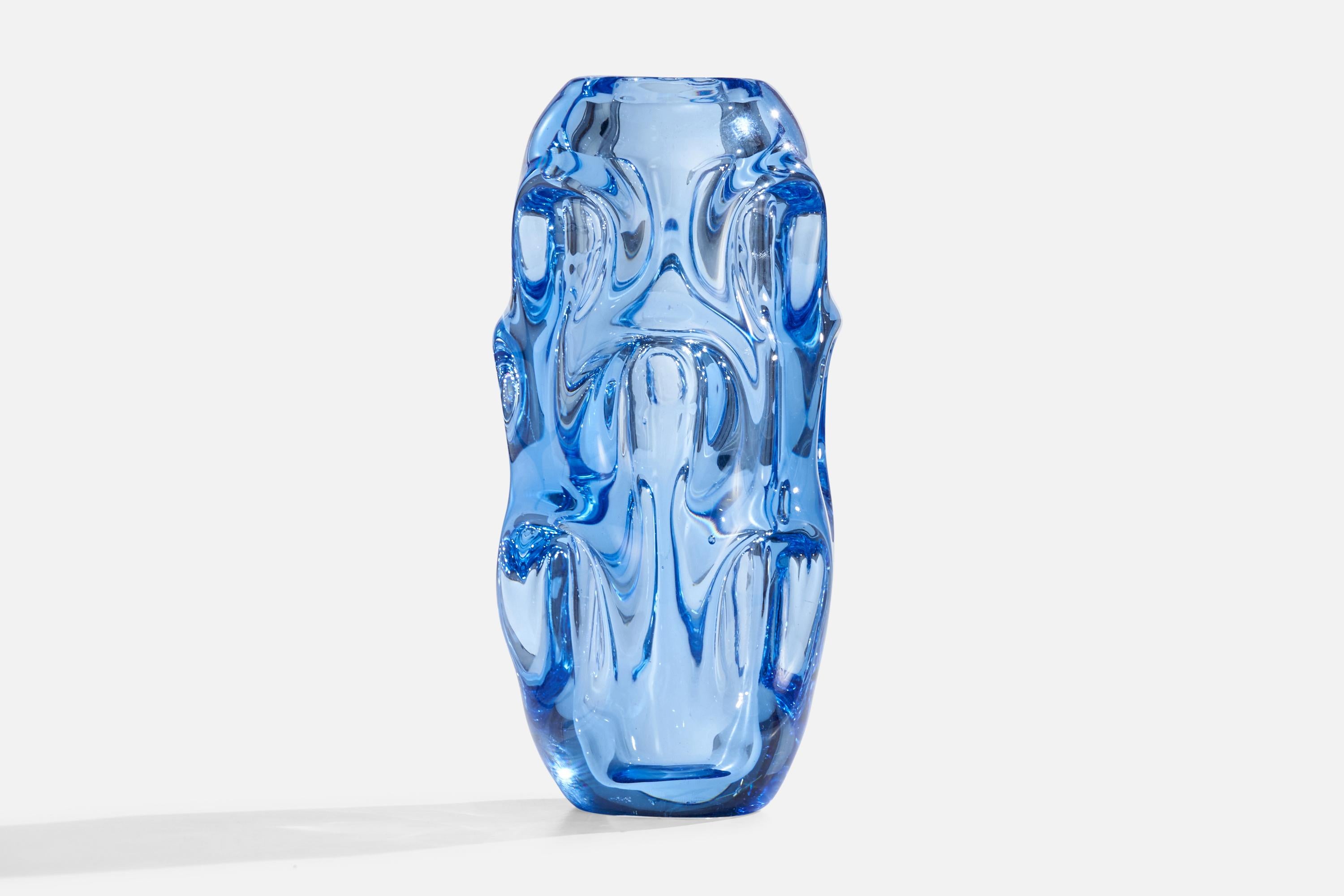 Börne Augustsson, Vase, Glass, Sweden, 1940s For Sale 1