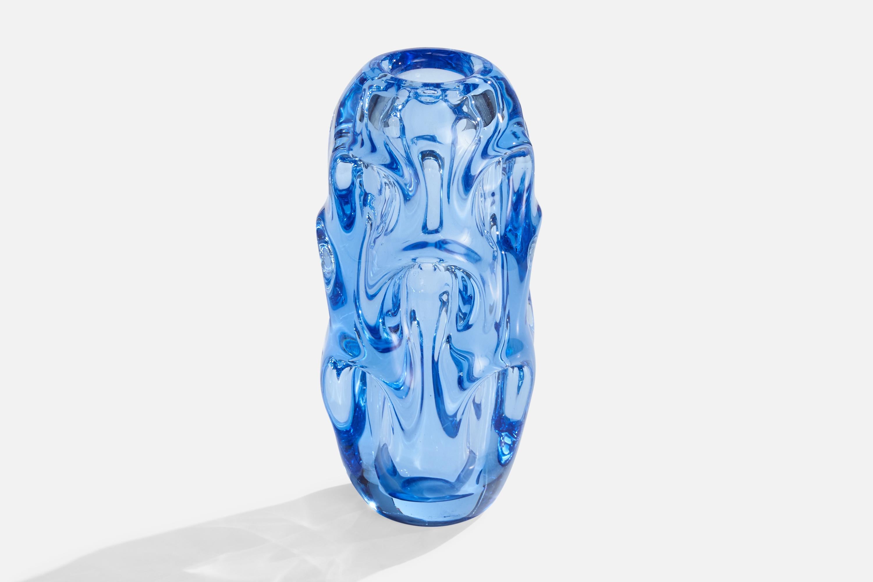 Börne Augustsson, Vase, Glass, Sweden, 1940s For Sale 2