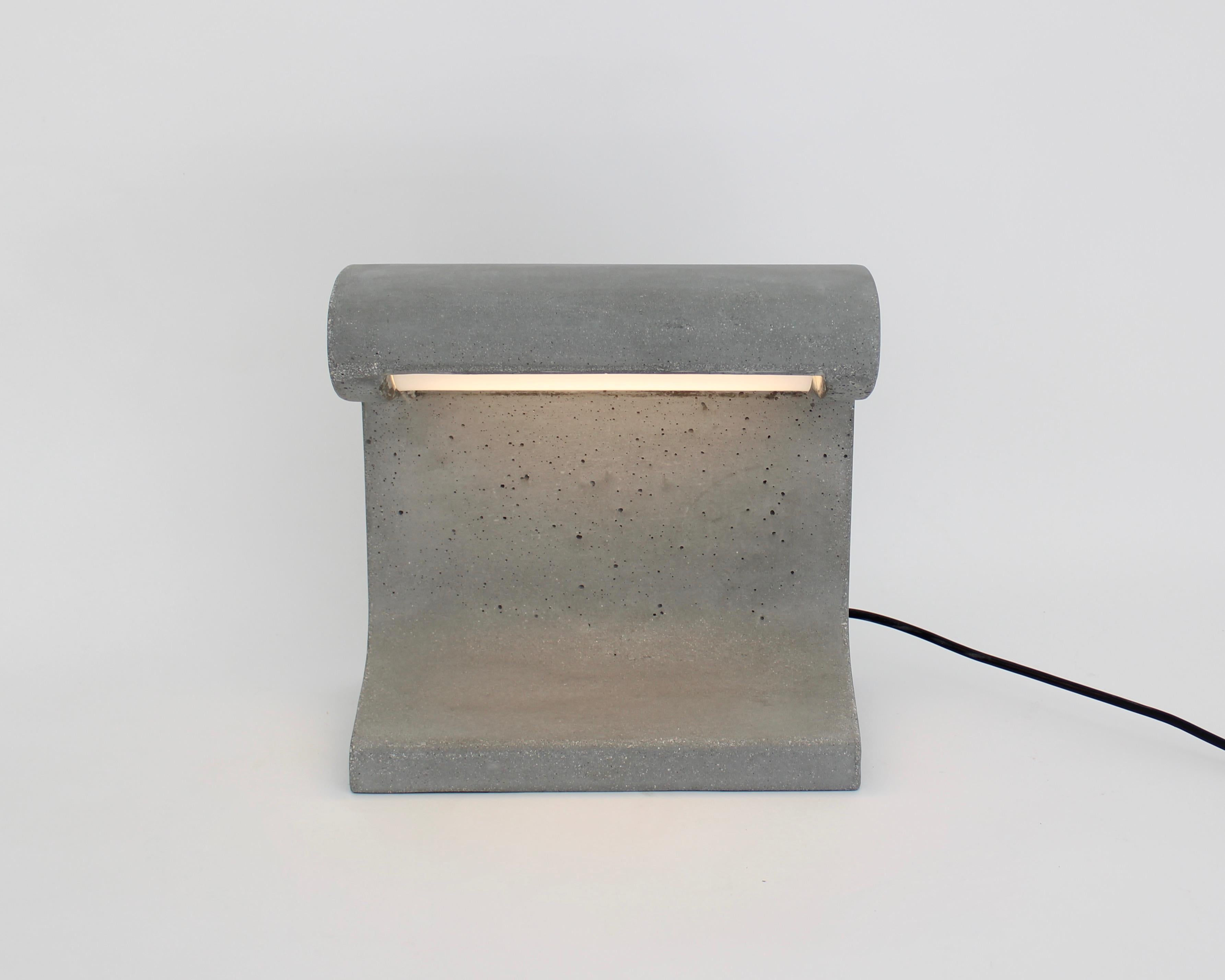 Borne Bétone Petite Cast Concrete Table Lamp by Le Corbusier With LED Bulb  For Sale 2