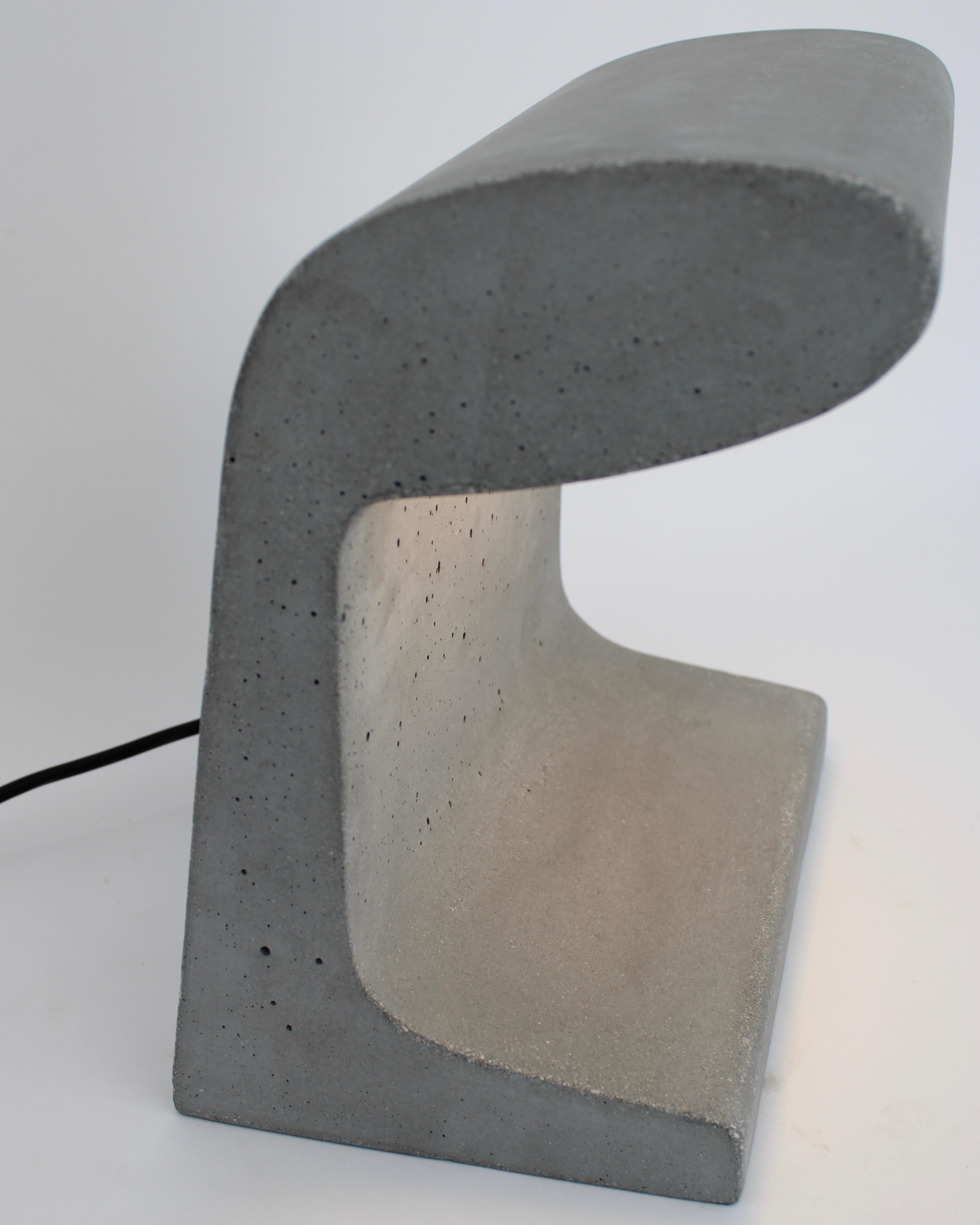 Borne Bétone Petite Cast Concrete Table Lamp by Le Corbusier With LED Bulb  For Sale 6