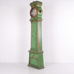 Bornholm Longcase Clock “Frøken” with Original Green Paint from 1790
