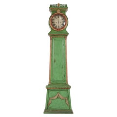 Bornholm Longcase Clock “Frøken” with Original Green Paint from 1790