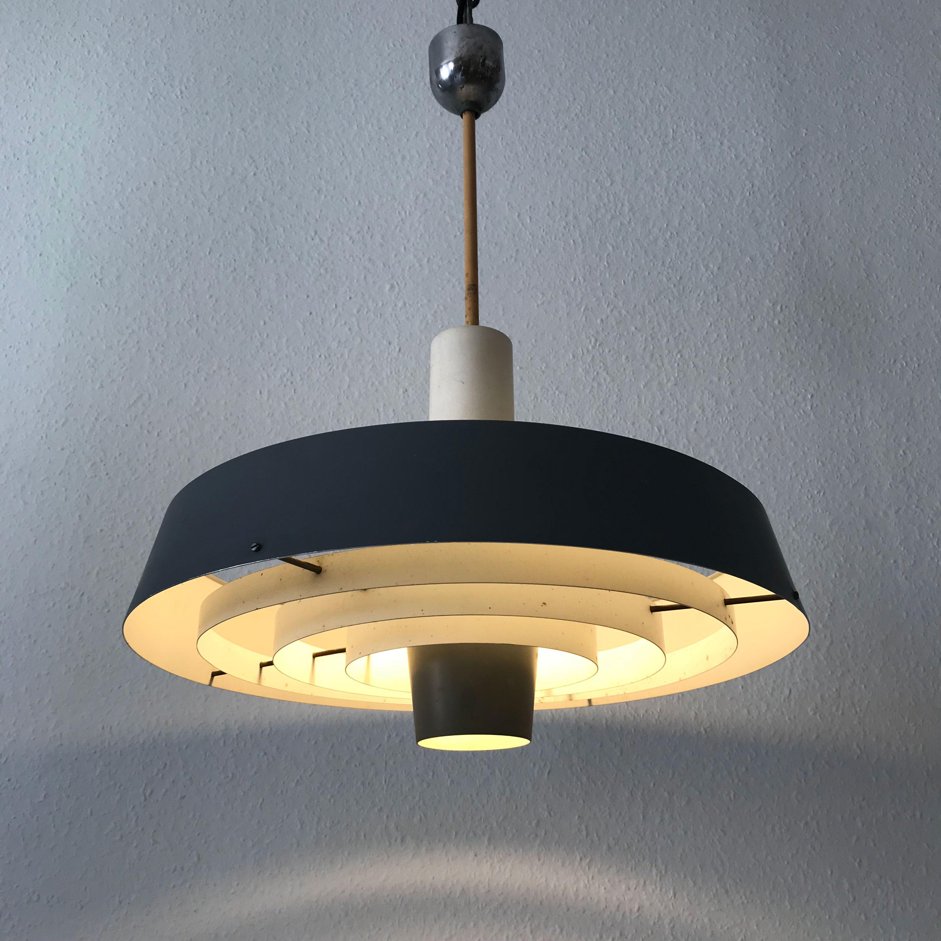 Enameled Bornholmpendel Pendant Lamp by Finn Monies & Gunnar Jensen for Louis Poulsen For Sale