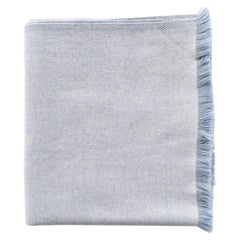 Boro Blue Shade Queen Size Bedspread / Coverlet Handwoven in Soft Merino