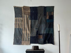 "BORO" Japanese Antique Indigo cotton&ramie Patchwork / 19th century Wabi-Sabi