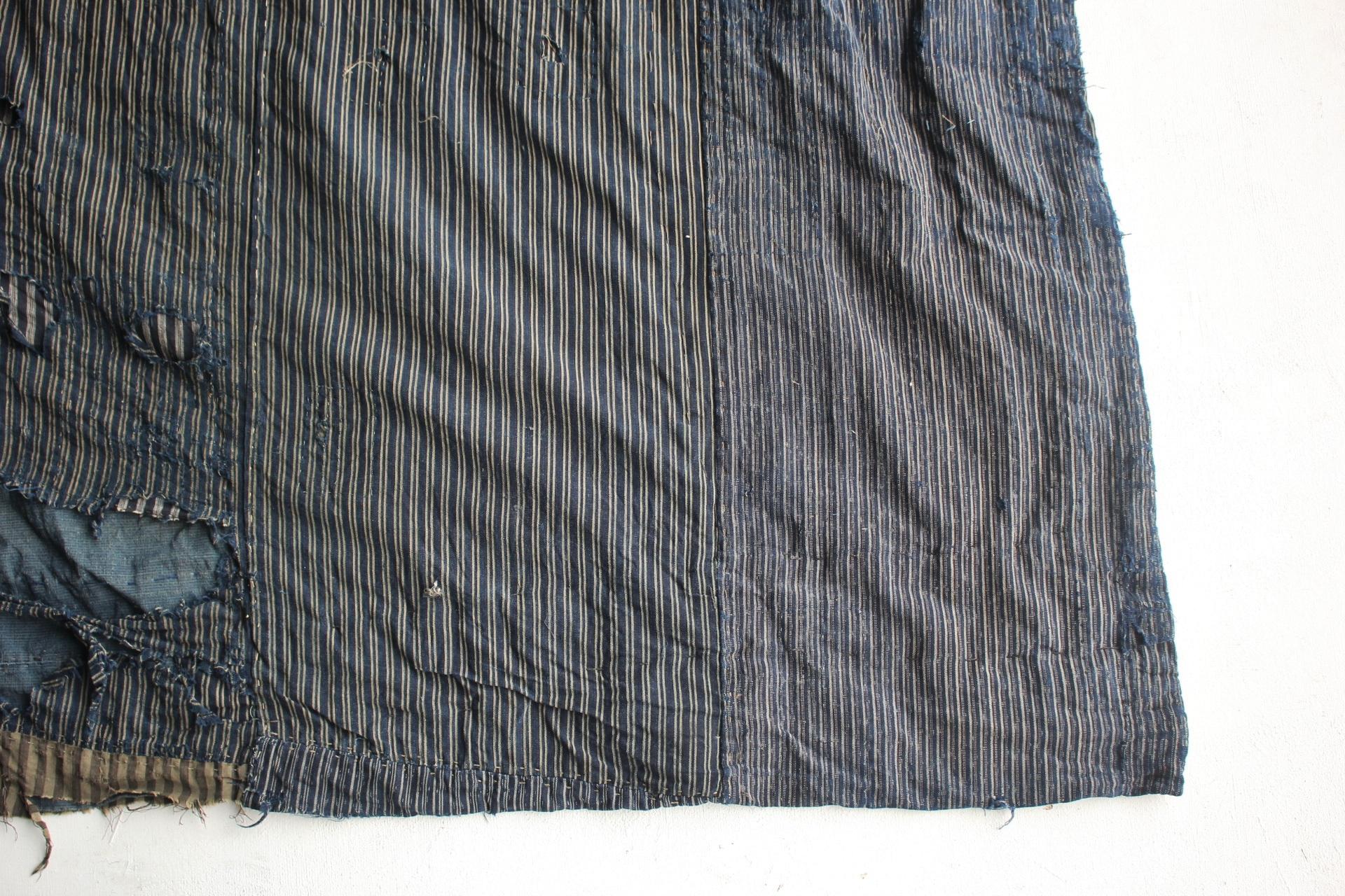 Boro1 Japanese Antiques Primitive Art BORO Indigo-dyed Old Cloth patchwork en vente 12