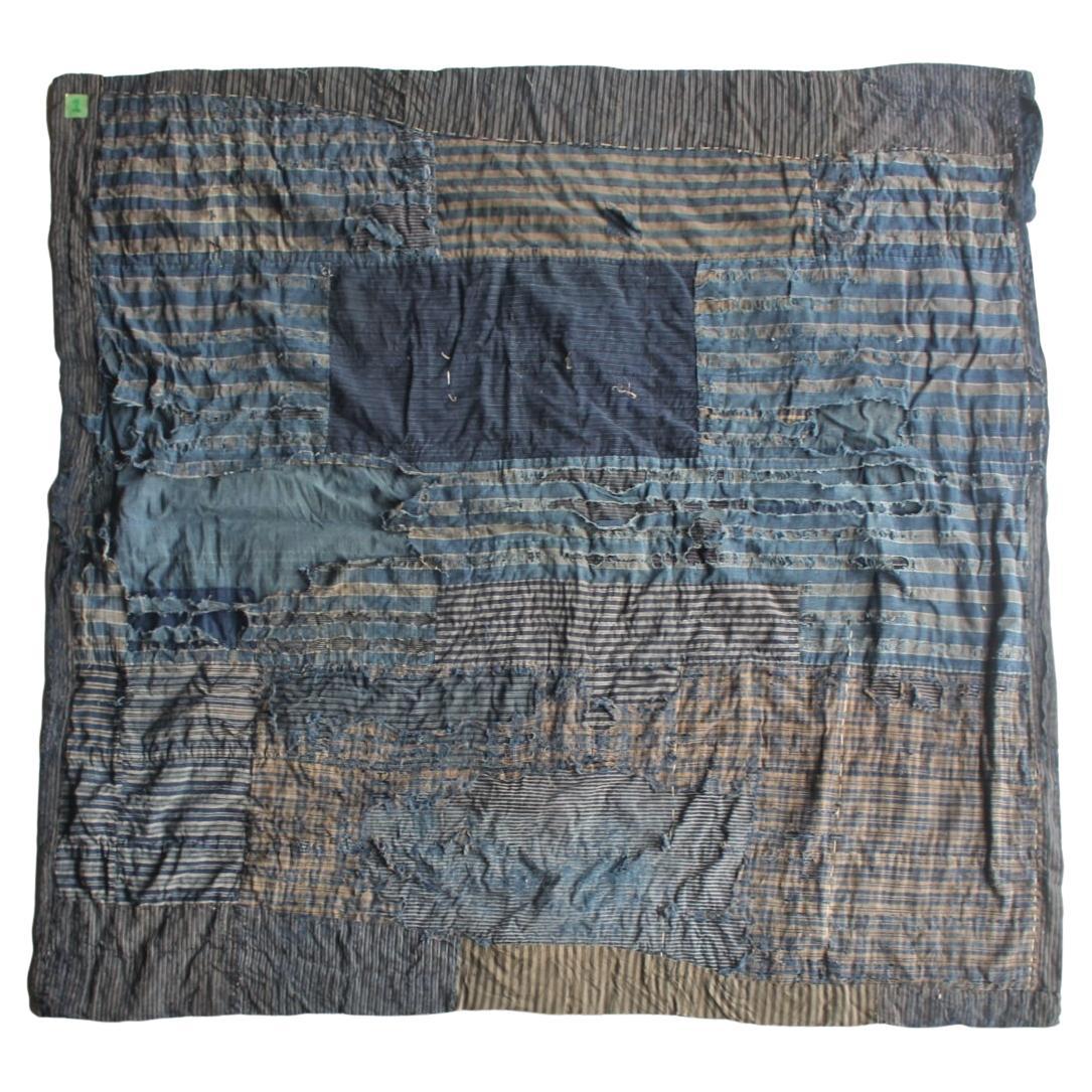Boro1 Japanese Antiques Primitive Art BORO Indigo-dyed Old Cloth patchwork