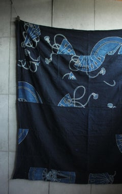 Boro10 Japanese Antiques Old Indigo Dyed Cloth Tapestry