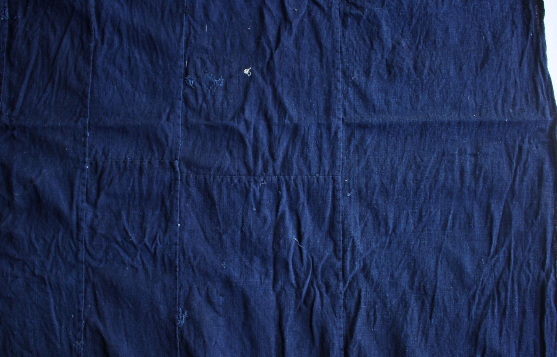 Boro8 Antichità Giapponese Vecchio Arazzo Ricamato in Tessuto Tinto Indaco in vendita 7