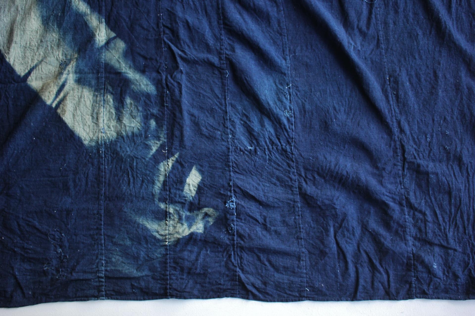 Boro8 Antichità Giapponese Vecchio Arazzo Ricamato in Tessuto Tinto Indaco in vendita 8