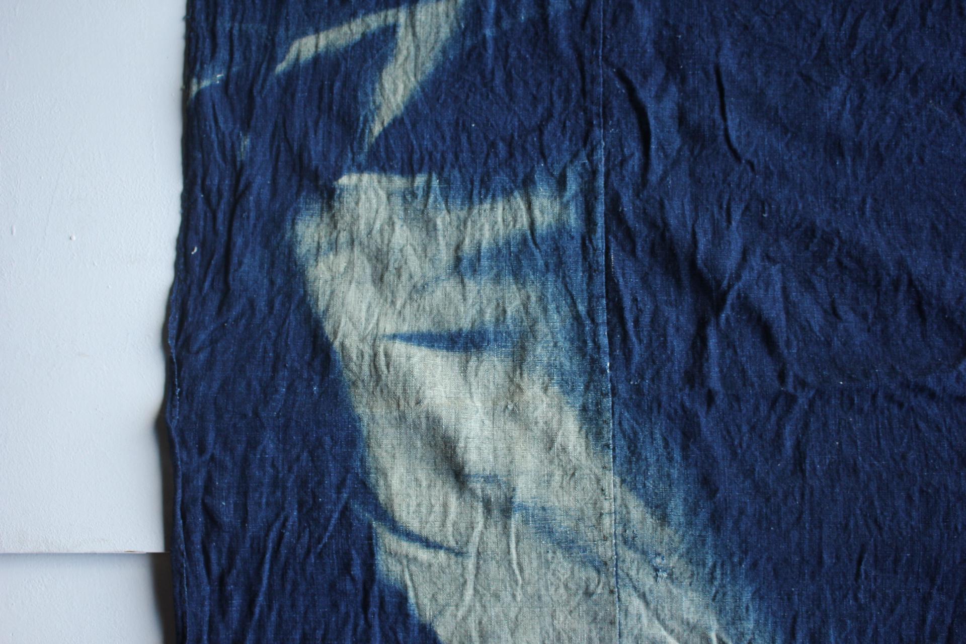 Boro8 Antichità Giapponese Vecchio Arazzo Ricamato in Tessuto Tinto Indaco in vendita 10