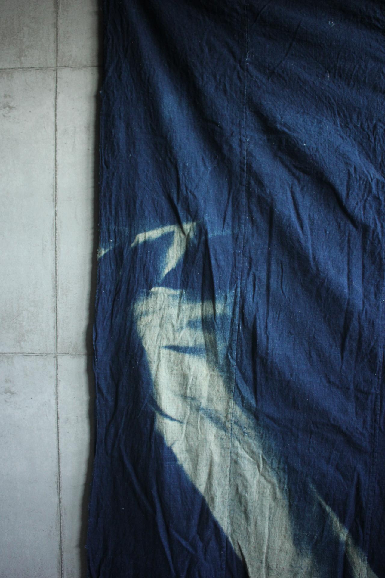 Tessuto a mano Boro8 Antichità Giapponese Vecchio Arazzo Ricamato in Tessuto Tinto Indaco in vendita