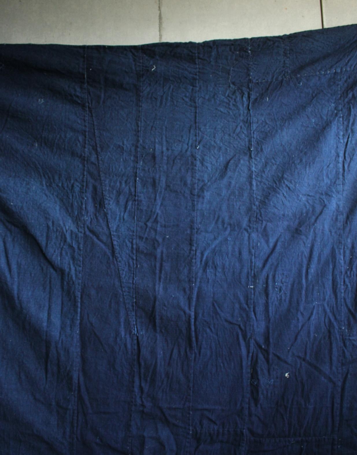 Boro8 Antichità Giapponese Vecchio Arazzo Ricamato in Tessuto Tinto Indaco In condizioni discrete in vendita a Niiza, JP