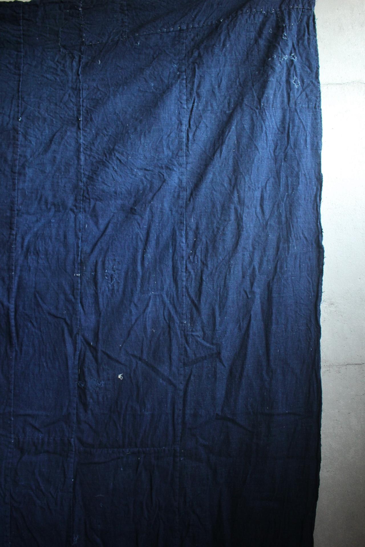 XX secolo Boro8 Antichità Giapponese Vecchio Arazzo Ricamato in Tessuto Tinto Indaco in vendita