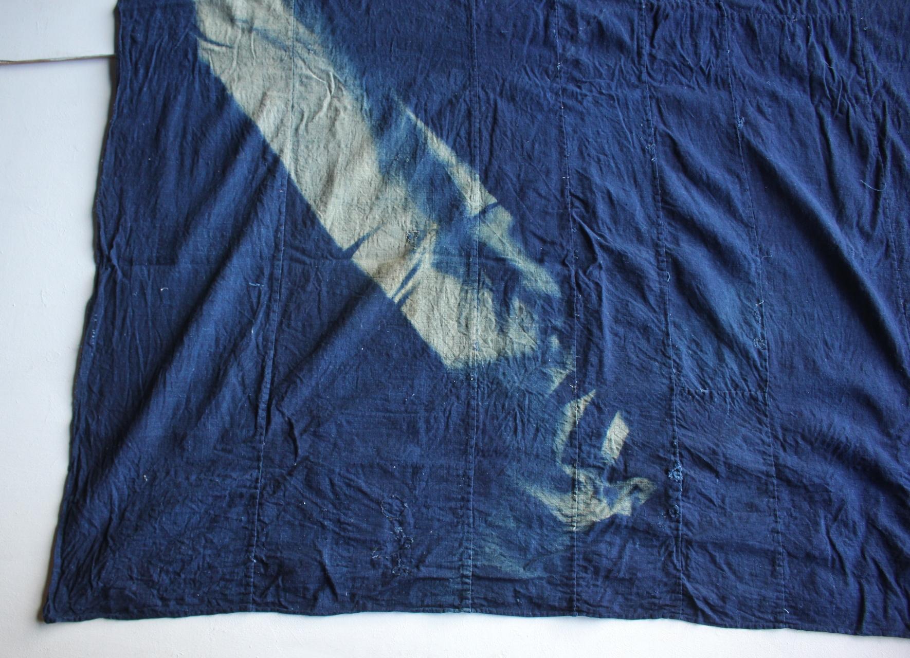 Boro8 Antichità Giapponese Vecchio Arazzo Ricamato in Tessuto Tinto Indaco in vendita 1