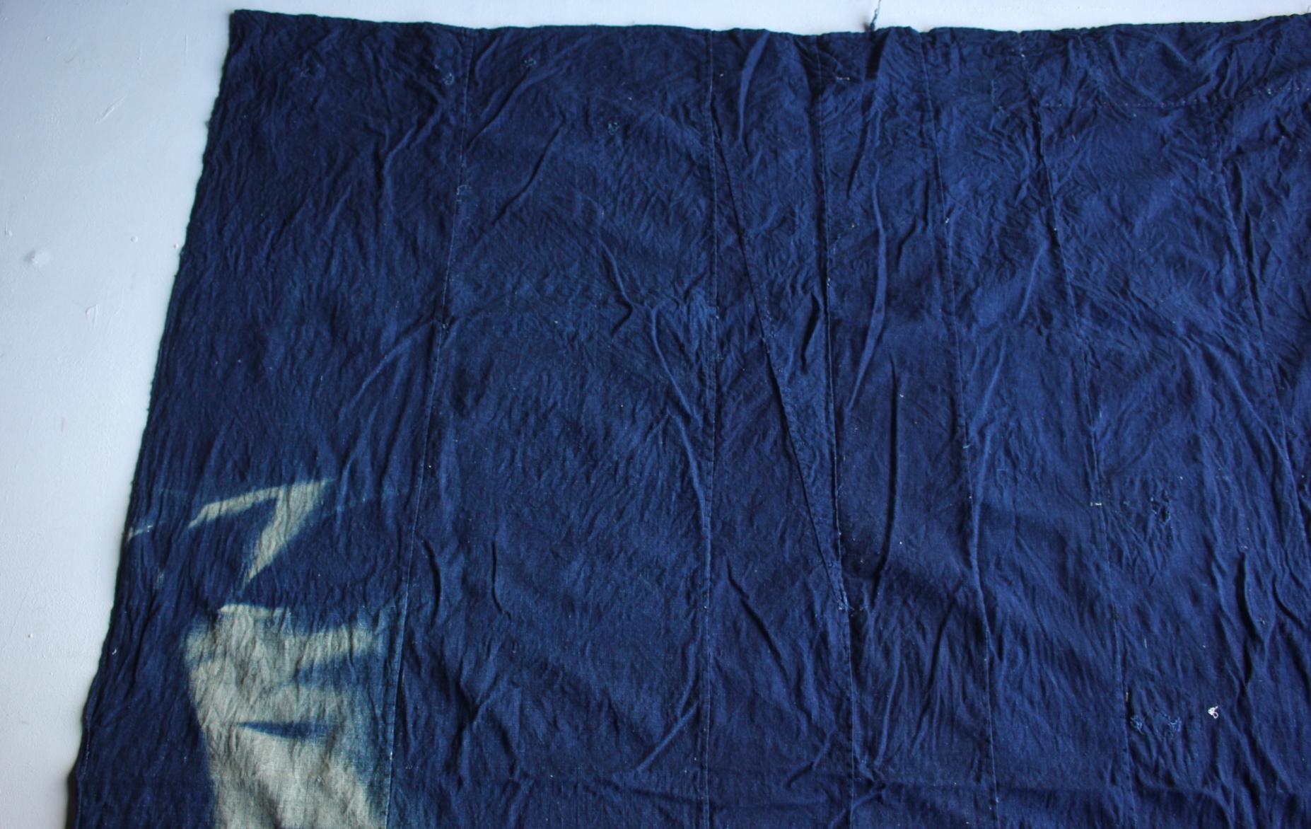 Boro8 Antichità Giapponese Vecchio Arazzo Ricamato in Tessuto Tinto Indaco in vendita 2