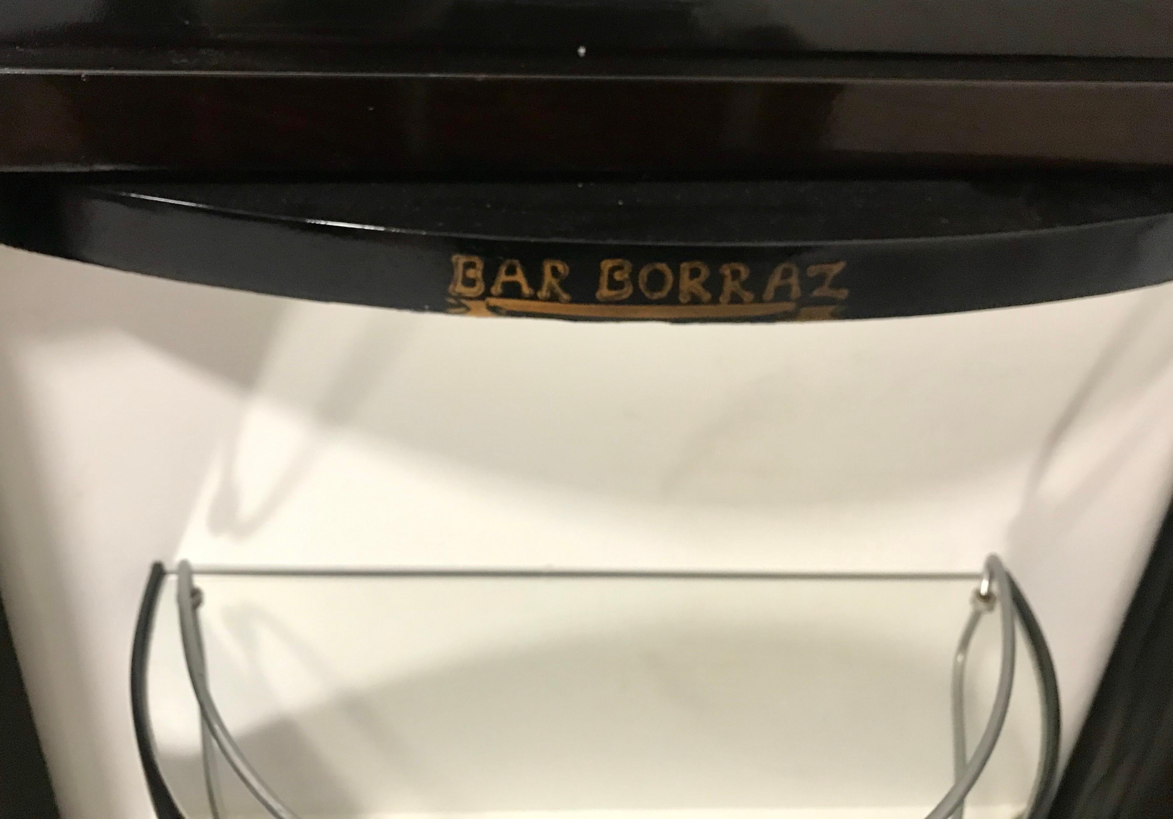 Borraz Dry Bar on Wheels, Ebonized Walnut, France 3